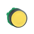 Yellow flush pushbutton head Ø22 push-push unmarked
