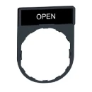 Legend Holder 30x40mm with Legend 8x27mm Withmarking Open