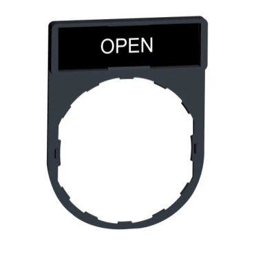 Legend Holder 30x40mm with Legend 8x27mm Withmarking Open