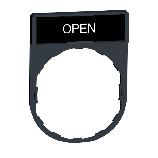 Legend Holder 30x40mm with Legend 8x27mm Withmarking Open