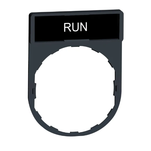 Legend Holder 30x40mm with Legend 8x27mm Withmarking Run