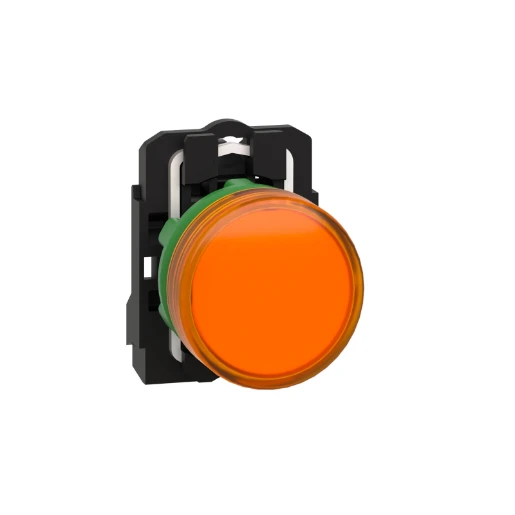 Orange Complete Pilot Light 22 Plain Lens with Integral LED 24V