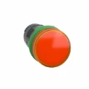 Orange monolithic pilot light Ø22 plain lens with integral LED 24V
