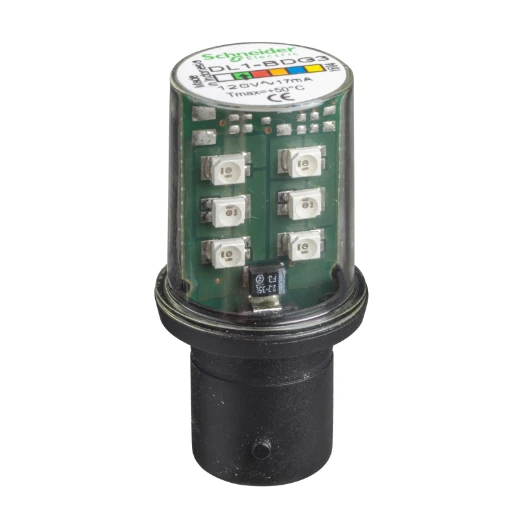 Green LED Ba15D 120V AC