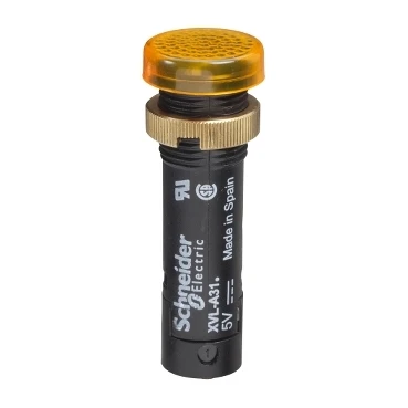 Pilot Light12 IP40/IP65 Yellow Covered LED Included 24V Lugs