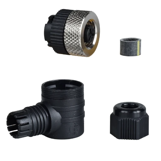 Female, 1/2 20UNF, 3-pin, elbowed connector, cable gland Pg 7