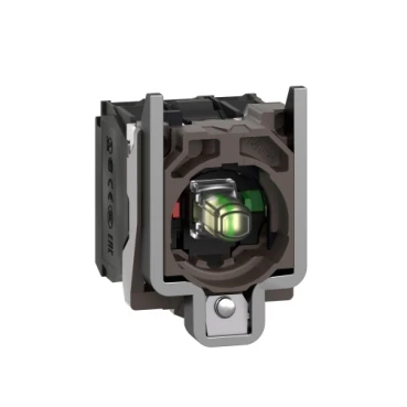 White Light Block with Body/Fixing Collar with Integral LED 110-120V 1No+1NC