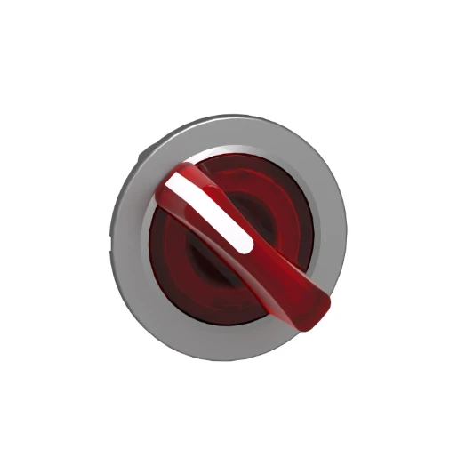 Head Flush Mounted Selector Swtch 30.5mm Red Illum 2 Position Stay