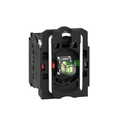 White Light Block with Body/Fixing Collar with Integral LED 24V 1No+1NC