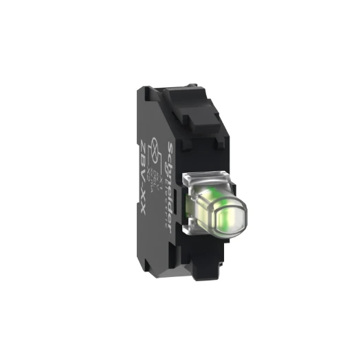 XB5 Protected LED Pilot Light with Complete Body 110-120V AC White