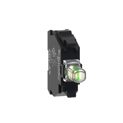 XB5 Protected LED Pilot Light with Complete Body 110-120V AC White