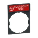 Harmony Legend/Legend Holder 30x40mm with EMERGENCY STOP Marking Red