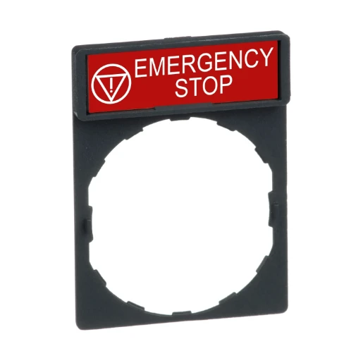 Harmony Legend/Legend Holder 30x40mm with EMERGENCY STOP Marking Red