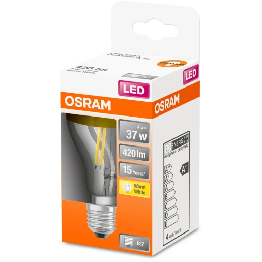 LED Retrofit CLASSIC A Mirror 37 CL 4 W/2700K E27