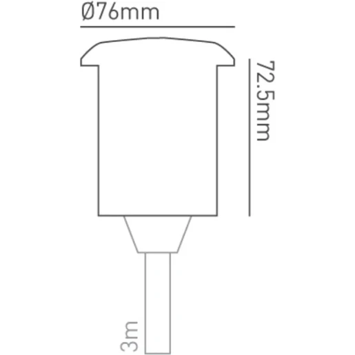 Groundlight DoMedium LED 3000K Mains Powered Stainless Steel 316 2