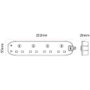 Four Socket Surge Protected Extension Lead 2 Metres White