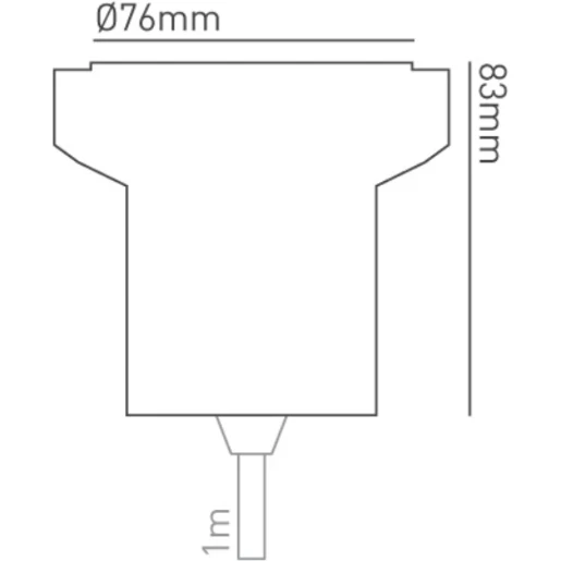 Groundlight Low Glare Baffle 2700K 3W Stainless Steel 34° Beam