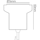 Groundlight Low Glare Baffle 3000K 3W Stainless Steel 34° Beam