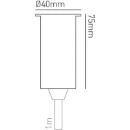 Groundlight Low Glare Baffle 3000K 1W Stainless Steel 12° Beam