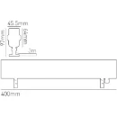 Wallwasher Ledline Mains 3000K LED IP65 19W 240V 1000Lm 400M