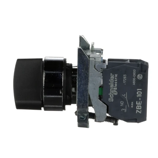 Black Selector Switch 22 2-Position Stay Put 1NO 600V