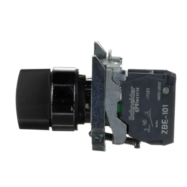 Black Selector Switch 22 2-Position Stay Put 1NO 600V
