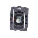 Blue light block with body/fixing collar with integral LED 24V 1NO+1NC