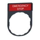 Harmony Legend/Legend Holder 30x40mm with EMERGENCY STOP Marking Red
