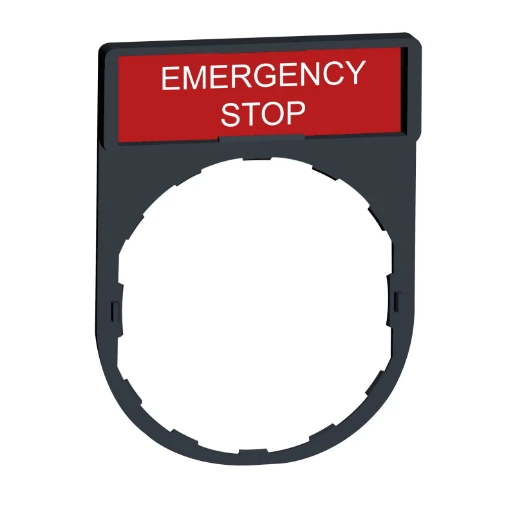 Harmony Legend/Legend Holder 30x40mm with EMERGENCY STOP Marking Red