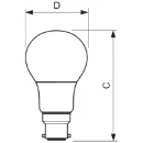 COREPRO LED FROSTED GLS BULB 5.5W 40W B22 BC 827 NON-DIMMABLE
