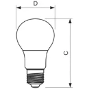 COREPRO LED FROSTED GLS BULB 5W 40W E27 ES 840 COOL WHITE NON-DIMMABLE