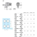 Black Selector Switch Head 22 2-Position Stay Put