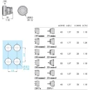 Yellow Il. LED Push Button Flush