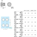 White Flush Illuminated Pushbutton Head 22 Push-Push for Integral LED