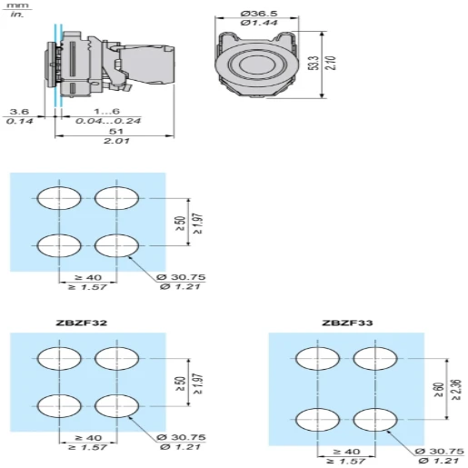FLUSH PL GR LED 230V