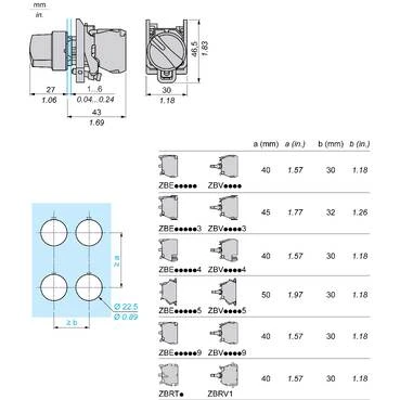 SELSW 2POS 240VAC ILL GRN 1NO/1NC
