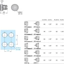 Blue Flush Pushbutton Head 22 Push-Push Unmarked