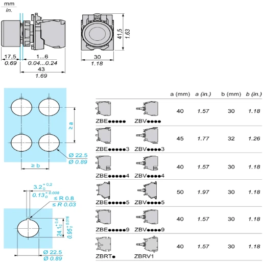 Pushbutton Flush Blu 1No Clear Sil Boot