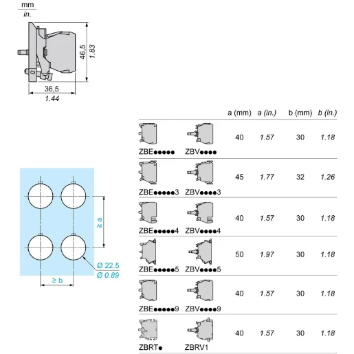 Body Complete Screw Clamp Connection Integral 24V Yellow LED