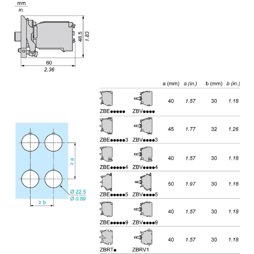 Green Light Block with Body/Fixing Collar with BA9S LED Bulb 400V