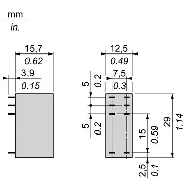 Zelio RSB Interface Plug-In Relay 2 C/O 24V DC 8A