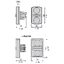 White flush/black flush illuminated double-headed pushbutton Ø22 with