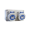 Socket on Backbox 2 Gang 16A 230V 3P IP66
