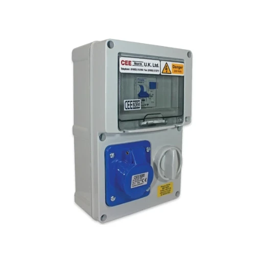 Caravan Hook-Up Unit 1 Gang 16A 230V IP44 Protected
