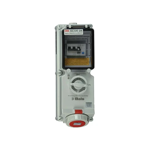 Switched Interlocked RCD Protected Socket 32A 400V 5P IP67 A Type