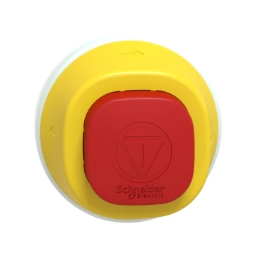 Illuminated emergency stop head, plastic, red, Ø22, trigger latching turn to release, red LED, 230...240 V AC