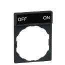 Legend Holder 30x40mm with Legend 8x27mm Withmarking Off-On
