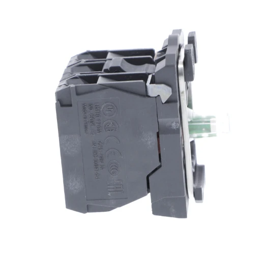 Blue light block with body/fixing collar with integral LED 24V 1NO+1NC