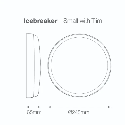 Bulkhead Round LED 245mm 850lm 10W IP44 4000K White