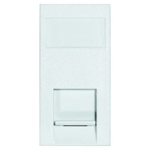 Socket RJ45 Cat5E 50X25mm White Insert